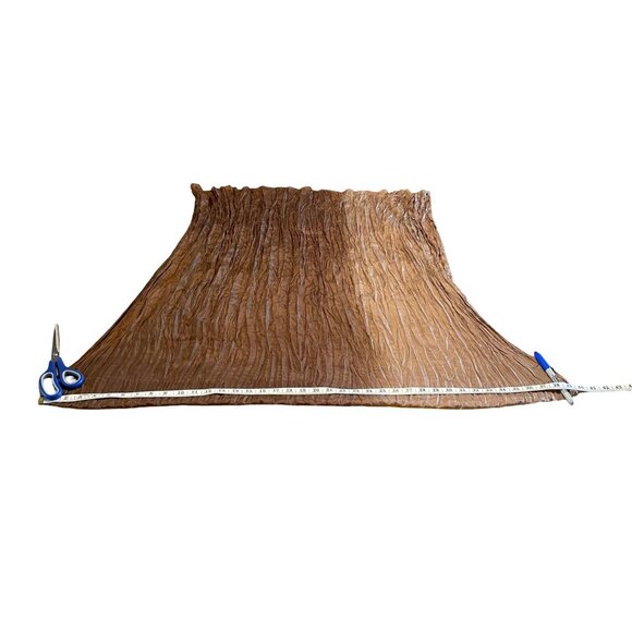 UN DEUX TROIS 100% Silk Scarf Ombré Brown Tan Crinkled 59 x 23 (39) Inches FLAWS - Picture 10 of 11